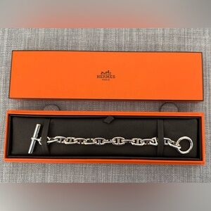Hermes Chaine D’Ancre Silver Medium Bracelet in size XS (either 13 or 14)